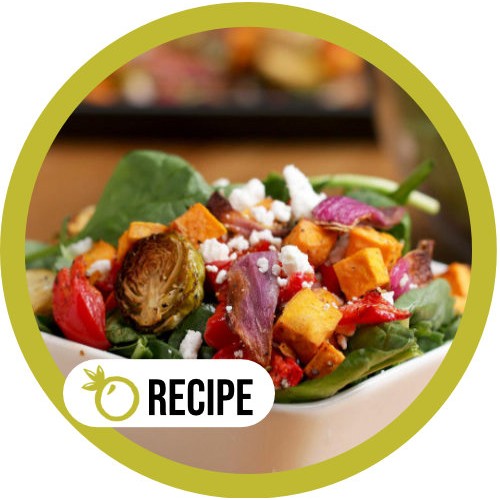 (Recipe) Roasted Veggie Salad with Maple Balsamic Vinaigrette